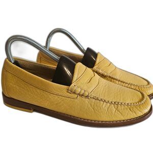 Weejuns G.H. Bass Mens Loafers Yellow Leather Slip On Shoes Size 8.5 Pre-owned
